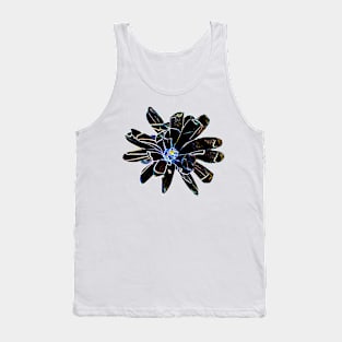 black psichedelic flower Tank Top